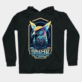 blue bird with a touch of feathers on the head Hoodie